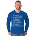 thumbnail image 4 of Bored Football Sport Schedule Men's Long Sleeve Tee T Shirt Brisco Brands L, 4 of 6