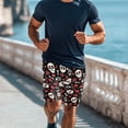 thumbnail image 6 of Yuyamidu Goth Swim Trunks Mens Bathing Suits Men's Quick Dry Beach Shorts Lightweight Swim Trunks Surfing and Summer Pool Activities, Skull Black Man 3XL, 6 of 8