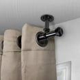 thumbnail image 2 of Rod Desyne Rosen 1" Ceiling Curtain Rod/Room Divider, 120-170 Inch, Black, 2 of 2