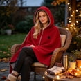 thumbnail image 5 of 2027 Wearable Heated Blanket with Zipper 3 Heat Settings, Portable Heated Shawl Wraps for Women, USB Heat Wrap Blanket for Home Office Travel, 5 of 6