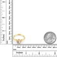 thumbnail image 3 of Gem Stone King 0.60 Ct Round Peach Morganite Brass Yellow Gold Plated Brass Ring (Size 8), 3 of 4
