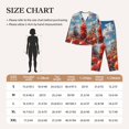 thumbnail image 4 of Salouo Tomato Field Bottle Pattern Women's Pajamas Set Long Sleeve Button Down Sleepwear Soft Pj Lounge Sets for women 2 Piece Pjs Set with Long Pants-XX-Large, 4 of 7
