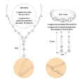 thumbnail image 4 of "Juego Joyería Mujer 3pcs Collar Aretes Pulsera Boda Fiesta Malubero, Plata ", 4 of 5
