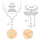 thumbnail image 4 of "Juego Joyería Mujer 3pcs Collar Aretes Pulsera Boda Fiesta Malubero, Plata ", 4 of 5