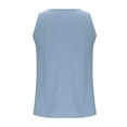thumbnail image 3 of Lmnyox Tank Shirts for Women Pleated Front Sleeveless Dressy Tops Summer V Neck Casual Loose Work Shirts, 3 of 4