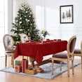 thumbnail image 2 of Mantel Romanstile, impermeable, jacquard, 152 x 305 cm, color rojo, 2 of 7
