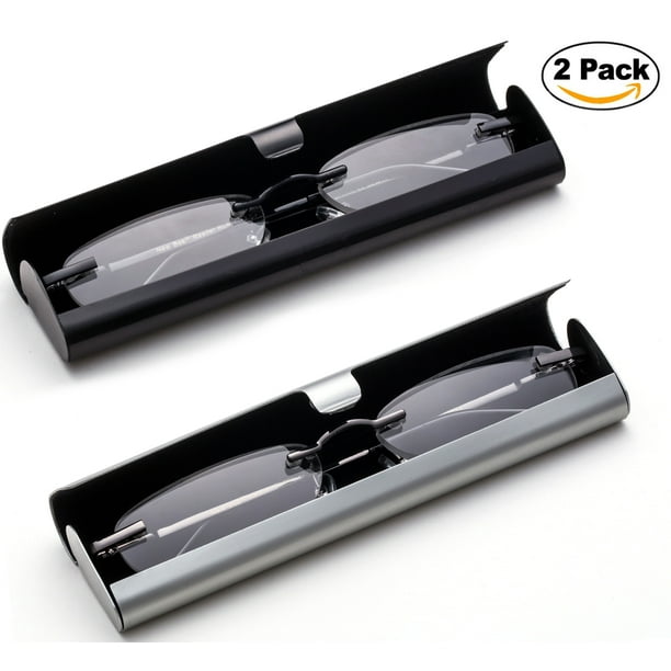 Newbee FashionPortable Compact Reading Glasses in Aluminum Case Metal