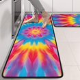 thumbnail image 2 of Kitchen Rugs Sets Of 2,Colorful Tie Dye Mandala Pattern Anti Fatigue Kitchen Mat Rugs Non Slip Washable,Decorative Kitchen Floor Mats for Kitchen,Sink,Laundry,17"x47"+17"x47", 2 of 5