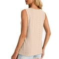 thumbnail image 6 of Texiao Women's Tank Tops Loose Fit Casual Sleeveless Tops Keyhole Neck Trendy Summer Tops Flowy Clothes Outfits 2025, 6 of 6