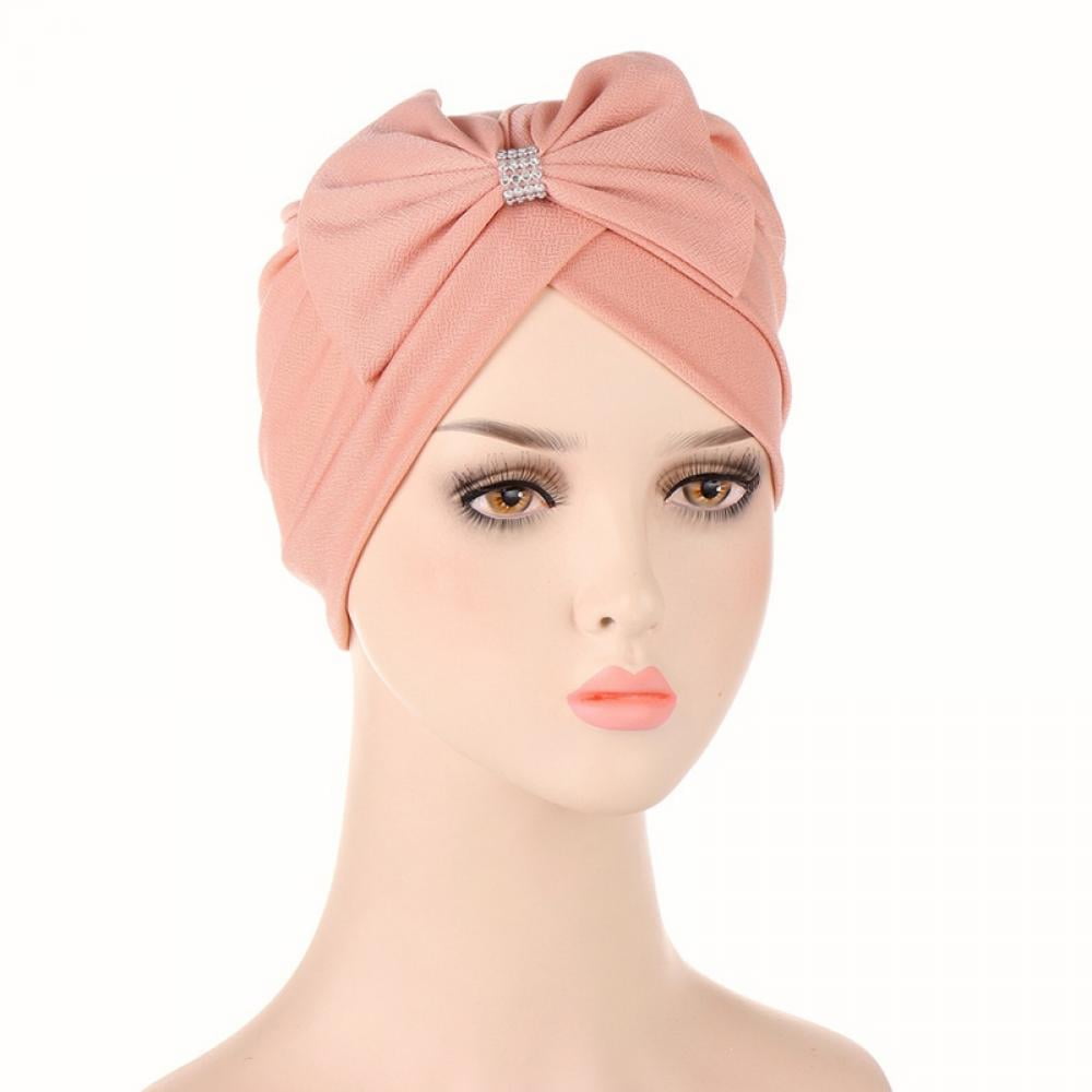 Fashion Headdress Multi-colored Messy Bow Fashion Turban Hat Front ...