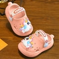 thumbnail image 2 of WUANDIXFA Toddler Little Kids Clogs Slippers Sandals, Non-Slip Girls Boys Clogs Slide Lightweight Garden Shoes Slip-on Beach Pool Shower Slippers (Pink, 5), 2 of 6
