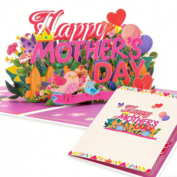3D Mothers Day Card, Birthday Cards for Mothers Happy Mother's Day Pop Up Cards, Mother's Day Card with Envelope for Women Mom Wife Daughter Sister