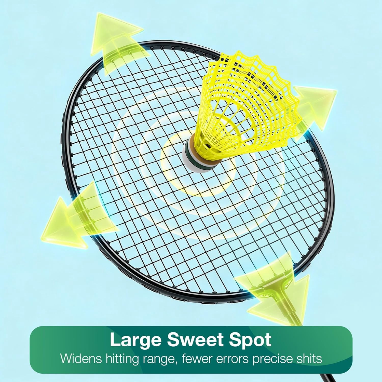 Badminton Rackets Set, Lightweight & Durable Badminton Set (Includes 6/12 Racquets, 6/12 Birdies), Outdoor Backyard & School Games for Adults, Families and Beginners