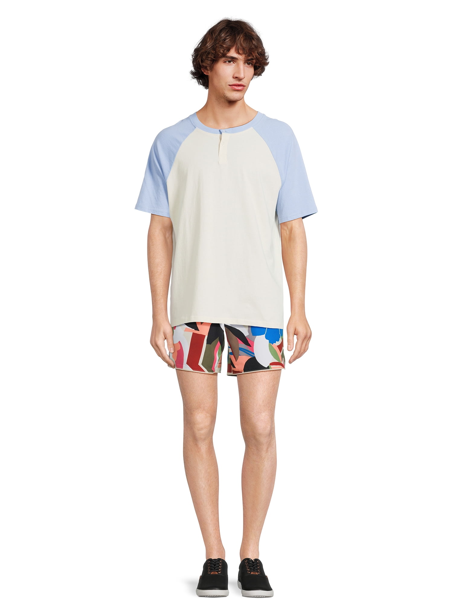No Boundaries Men's and Big Men's Pull On Nylon Shorts, Sizes XS-5XL