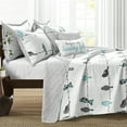 thumbnail image 3 of Lush Decor Rowley Birds Animal Print Polyester Reversible Quilt, Full/Queen, Multi, 7-Pc Set, 3 of 11