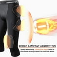 thumbnail image 4 of Coolomg Youth Boys Football Girdle Padded Shorts/Leggings with Crotch Pocket,Integrated Hip,Tailbone,Thigh Pads Girdles, 4 of 5