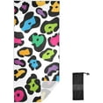 thumbnail image 2 of Colorful Leopard Beach Towel 31" x 71", Quick Dry Bath Towel Super Absorbent Lightweight Travel Towel for Beach Yoga Swim Sport Camping Holiday, 2 of 7