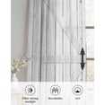 thumbnail image 6 of Farmhouse Wood Grain Sheer Curtains 84 Inch Length 2 Panels Set for Living Room/Bedroom, Vintage Country Barn Gate Grey Kitchen Curtains Grommet Semi-Sheer Curtains Drapes Window Treatments 42"x84"x2, 6 of 7