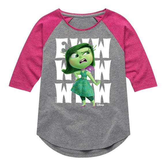 Inside Out - Eww - Toddler And Youth Girls Raglan Graphic T-Shirt