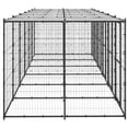 thumbnail image 2 of vidaXL Chenil Extérieur pour Chien en Acier avec Toit 14,52 M2, 2 of 4