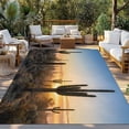 thumbnail image 2 of Western Cactus Sunrise Outdoor Rug for Patio/Deck/Porch, Non-Slip Large Area Rug 6 x 9 Ft, Modern Abstract Art Retro Indoor Outdoor Rugs Washable Area Rugs, Reversible Camping Rug Carpet Runner, 2 of 8