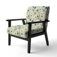 thumbnail image 3 of Designart "Verdant Wanderlust" Green Boho Upholstered Accent Chair - Bohemian & Eclectic Arm Chair For Living Room, 3 of 5