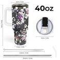thumbnail image 3 of Kuromi And My Melody 40 Oz Tumbler with Handle And Straw, Vacuum Insulated Stainless Steel Double Wall Water Bottle Travel Coffee Mug, Gifts for Women Boys Girls, 3 of 8