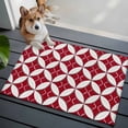 thumbnail image 3 of Red Geometric Entryway Rug 2'x3'&nbsp; Non Slip Front Door Mats, Vintage Rhombus Circle Texture Entrance Rugs Indoor Outdoor Carpet, Washable Floor Mats Small Area Rug for Bedroom Kitchen, 3 of 8