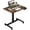 Rustic Brown, variant on bilbil Electric Height Adjustable Standing Desk, Locking Wheels Overbed Table with 4-Preset Memory, Ergonomic Sit to Stand Mobile Workstation for Home & Office, 31.5x23.6 Inch, Wood Grain Finish