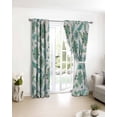 thumbnail image 5 of Abstract Paisley Pattern Blackout Curtains for Bedroom Living Room, Vintage Green Ethnic Floral 39 In Long Thermal Insulated Room Darkening Drapes Grommet Window Treatments, 27.5 x 39 In, 5 of 9