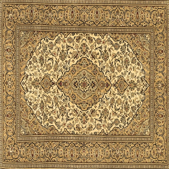 Ahgly Company Indoor Square Persian Brown Traditional Area Rugs, 5' Square