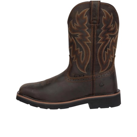 Wolverine Rancher Square-Toe Steel-Toe Wellington Men Dk Brown/Rust
