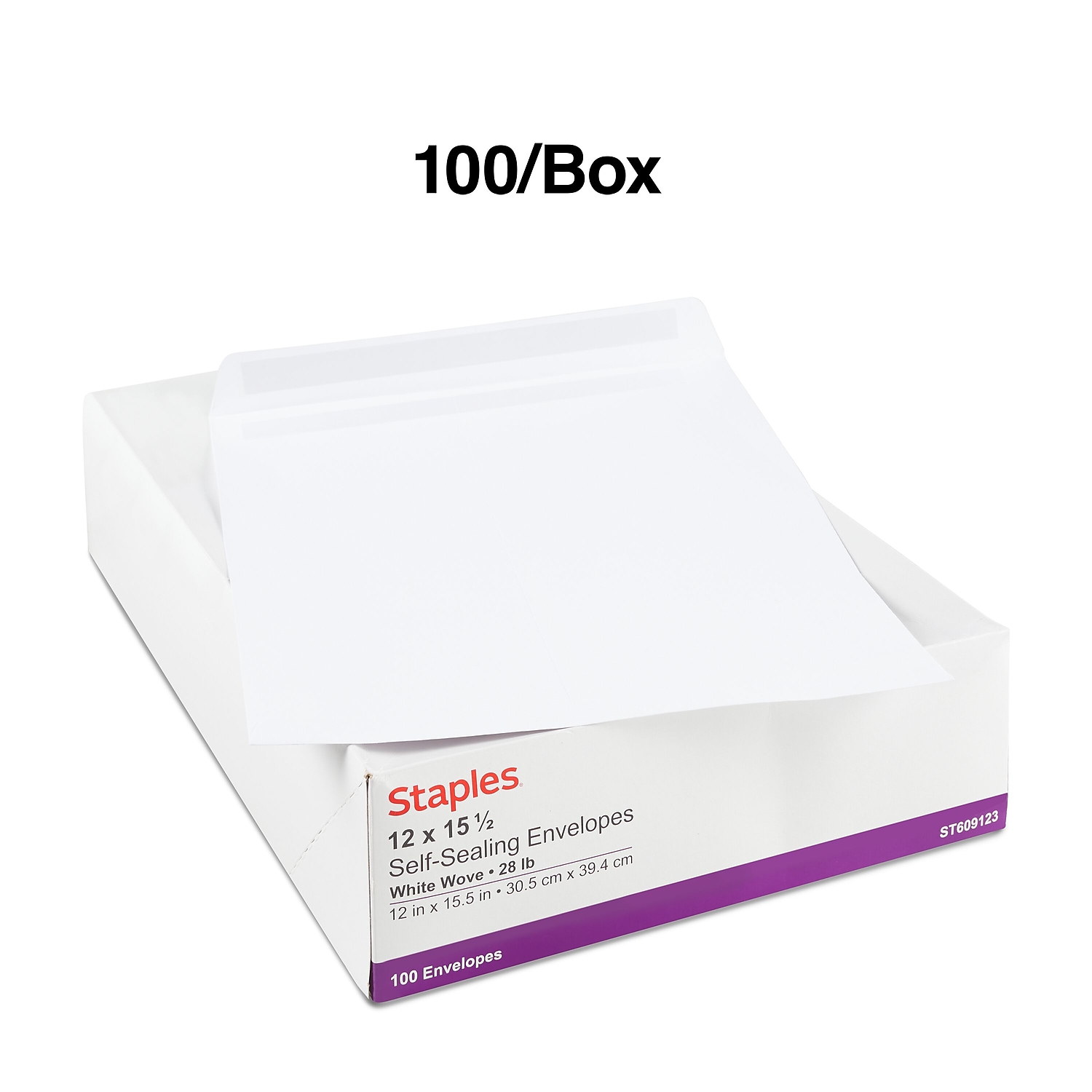 Staples Self Seal Catalog Envelopes 12" x 15.5" White 200/Carton ST609123-CCVS
