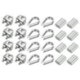 thumbnail image 1 of Uxcell 12 Pcs M3 Cable Clip Clamp 12 Pcs 3/16" Stainless Steel Thimble 12 Pcs 3/16" Aluminum Crimping Loop Sleeve, 1 of 6