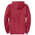 thumbnail image 6 of Port & Company PC78ZH Mens Core Fleece Full-Zip Hooded Sweatshirt, Heather Red - Large, 6 of 6