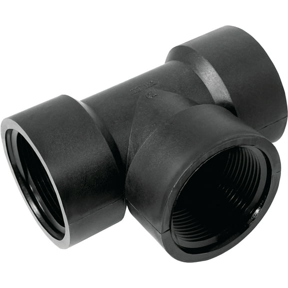 Green Leaf TT100P Pipe Tee, 1 in, FPT, Polypropylene, Black