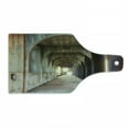 thumbnail image 1 of Urban Cutting Board, Corridor of Concrete Pillars Structure Urban Industrial Rustic Style Art, Decorative Tempered Glass Cutting and Serving Board, Wine Bottle Shape, Purple Brown, by Ambesonne, 1 of 1