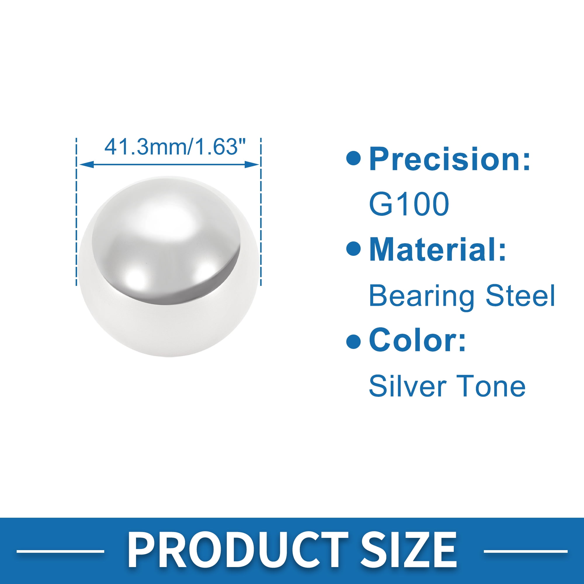 Unique Bargains 41.3mm Bearing Ball Bearing Steel G100 Precision Ball Silver Tone 1 Pc