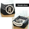 thumbnail image 5 of Large Cat House Cat Bed Tent Warm Fleece Small Puppy Dogs Indoor Igloo Cave Nest, 5 of 6
