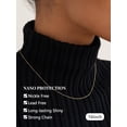thumbnail image 2 of Silvora 14K Gold Plated 1.1mm 925 Sterling Silver Thin Chain Necklace for Women Adjustable Dainty Necklaces Birthday Christmas Valentines Mother's Day Jewelry Gift, 2 of 8
