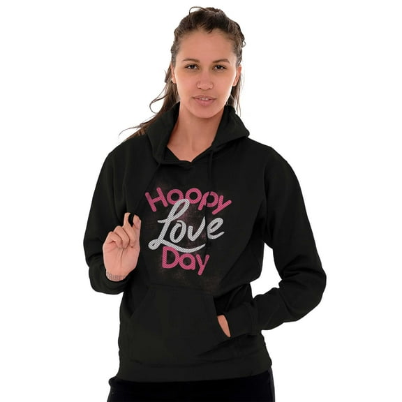 Happy Valentines Love Day Date Cute Hoodie Sweatshirt Women Brisco Brands S