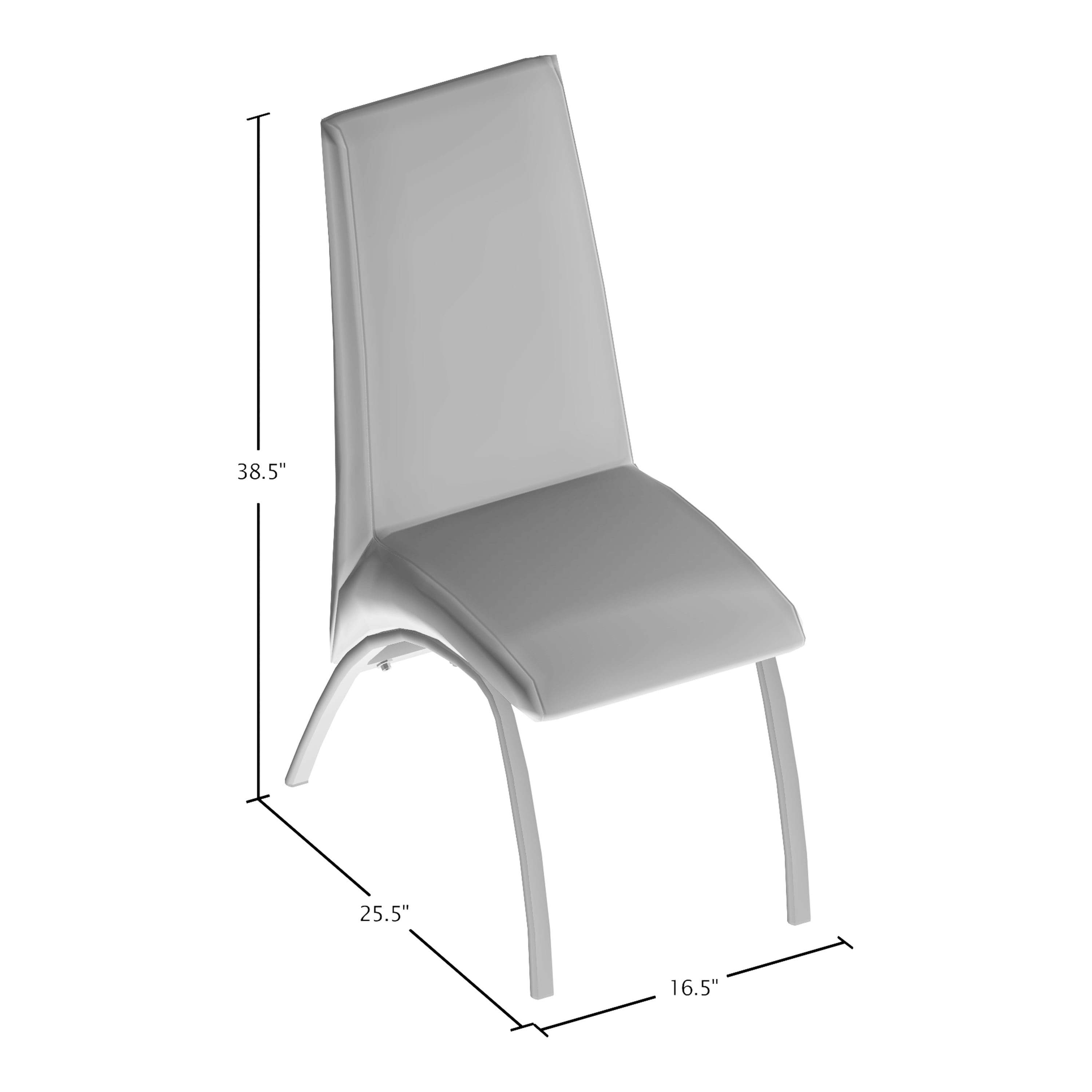 Furniture of America Janey Upholstered Faux Leather White and Chrome Side Chairs (Set of 2)
