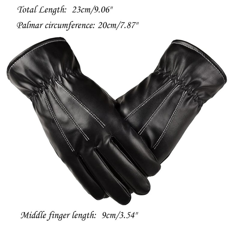 TAIAOJING Winter Gloves for Kids Men Riding Gloves Leather Gloves - Main Image