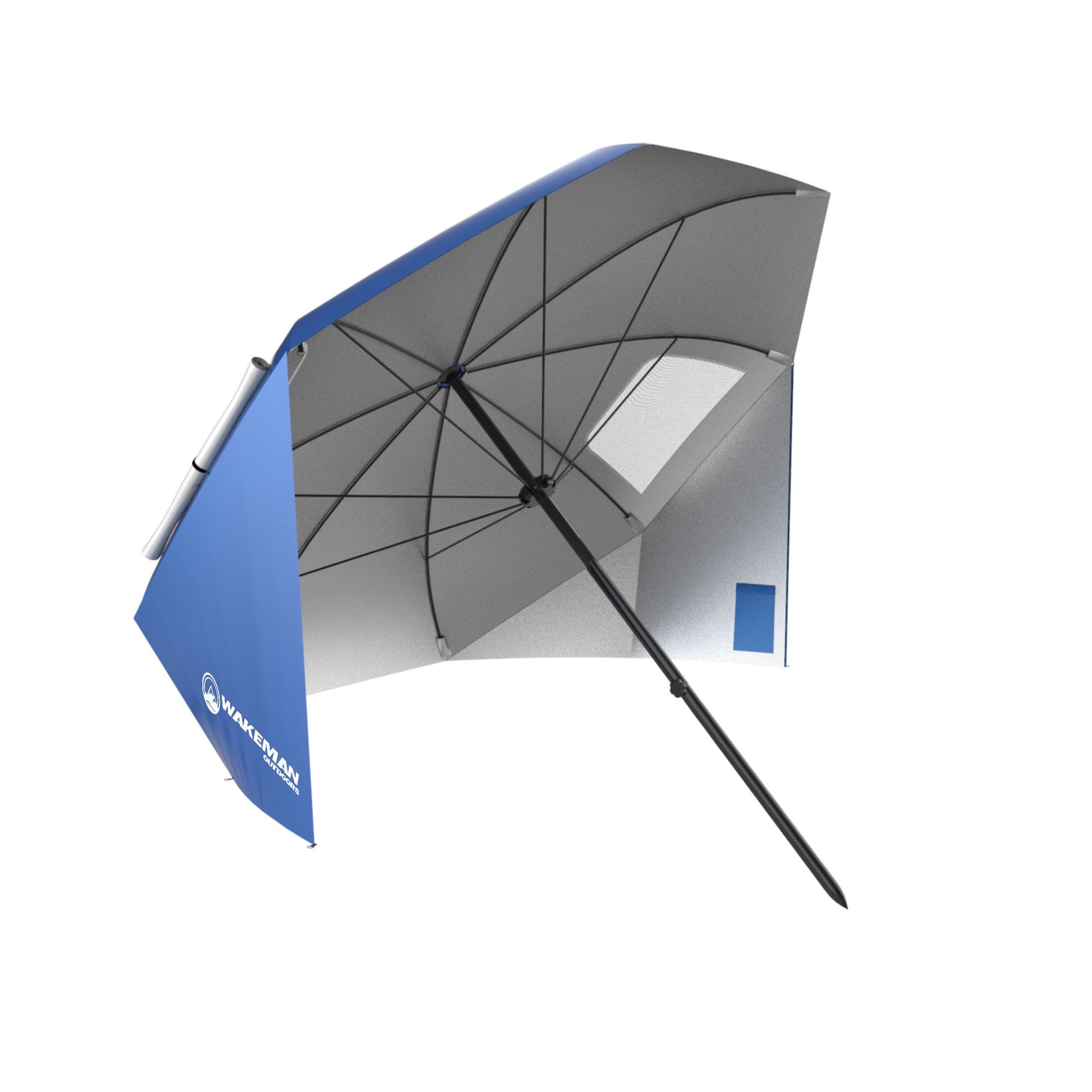 Wakeman M470033 Portable Umbrella Sun Shelter With Uv Protection Wakeman M470033 Portable Umbrella Sun Shelter With Uv Protection Water Resistant 44 Blue