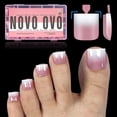 thumbnail image 1 of shiyou-Ombre French Tip Press on Toe Nail Tips, Sharp Square Pre-Designed Soft Gel False Toenail Extension, BERRY PINK Pre-applied Tip Primer & Base Coat, Full Cover Acrylic DIY x 15 Sizes 240 pcs, 1 of 4