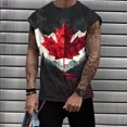 thumbnail image 1 of Camiseta sin mangas de cuello redondo para hombre, informal, a la moda, con estampado, sin mangas, deportiva, de poliéster, 1 of 5