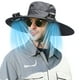 thumbnail image 1 of Sombrero de pescador de verano con ventilador solar y carga USB para hombre, 1 of 7