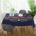 thumbnail image 6 of Coolnut Mardi Gras Tablecloth, Waterproof Washable Polyester Square Table Cover, Durable Tablecloth for Kitchen Dining Table Party Decor, 60"X 108", 6 of 7
