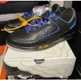 thumbnail image 3 of A i r-Jor-dan 2 Retro SP Low Black Varsity Royal Off-White Size 6.5, 3 of 6