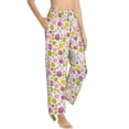 thumbnail image 6 of Salouo Easter Egg Print Women's Pajama Pants Casual Loose Sweatpants PJs Flowy Pants Drawstring Palazzo for Women Wide Leg Pants Lounge Pajama -Medium, 6 of 8